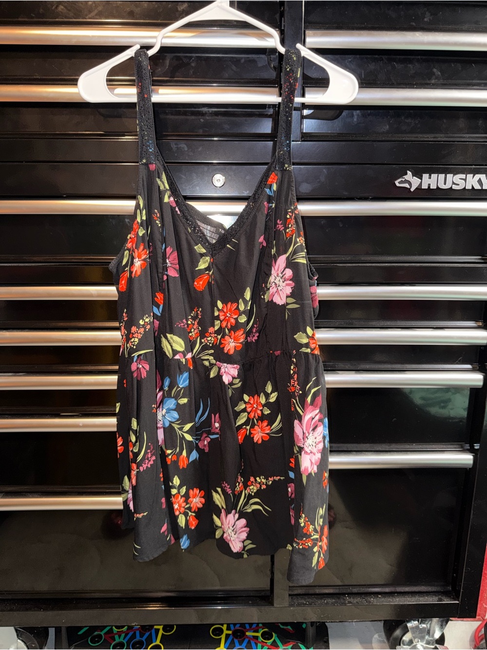torrid Black Floral V-Neck Camisole